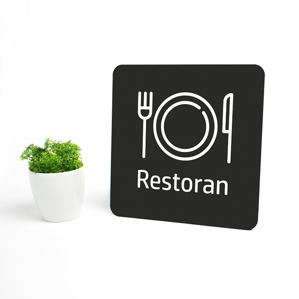 Restoran Kapı Levhası